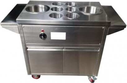 ตู้ลวกช้อนสแตนเลส 2 หลุมลวก